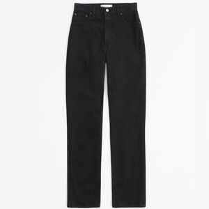 NWT Black Abercrombie Ultra High Rise 90s Straight Jeans